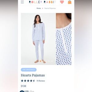 Roller rabbit PJ pajama set